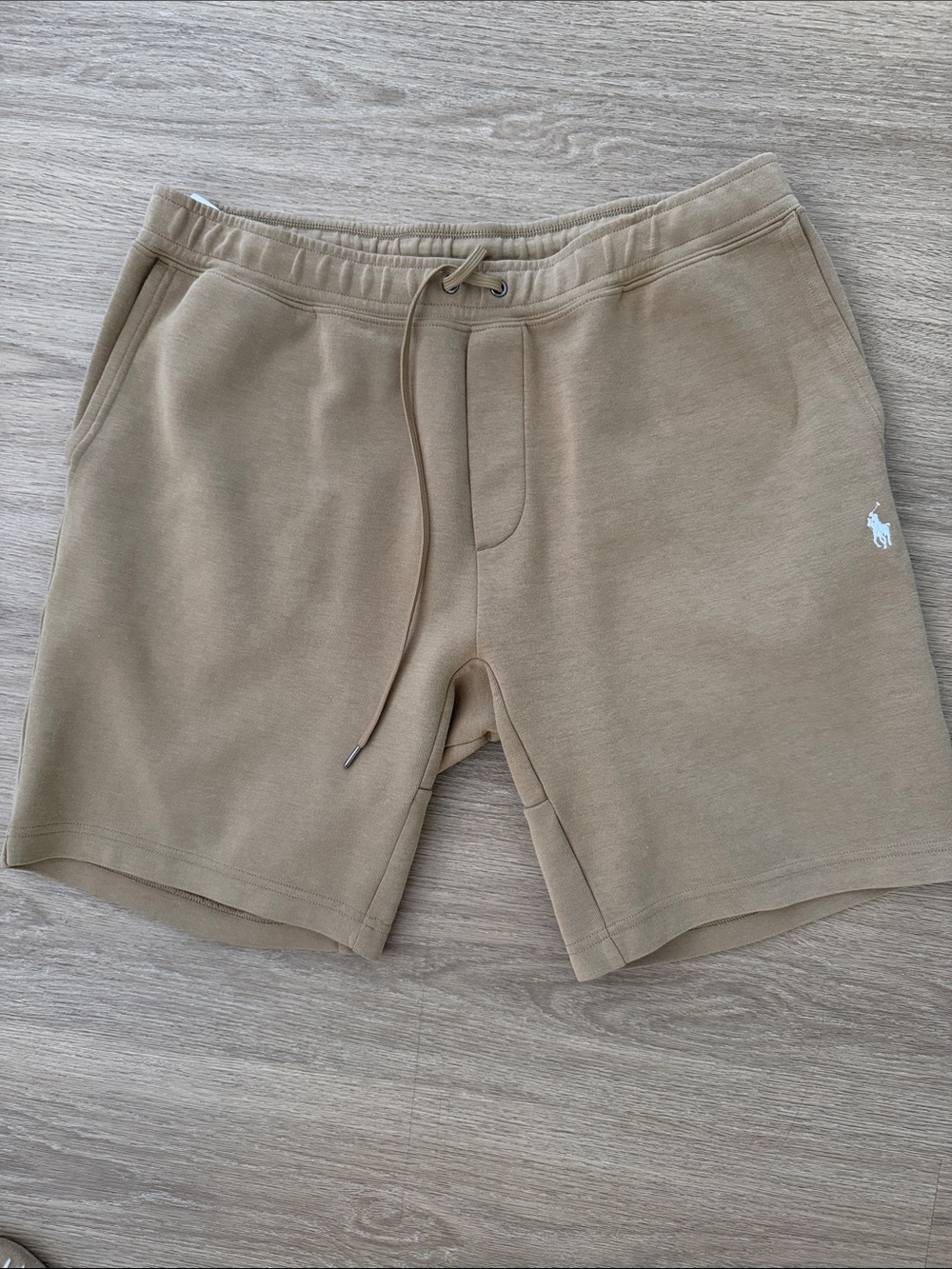 Polo Ralph Lauren Men’s Tan Fleece Sweat Shorts Size L Pony Logo